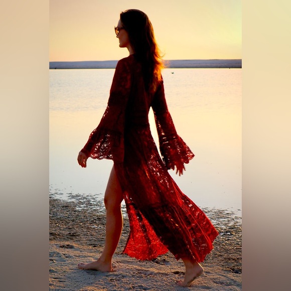 Boston Proper Boho-Flared Dress NWOT BLUE - Picture 7 of 9